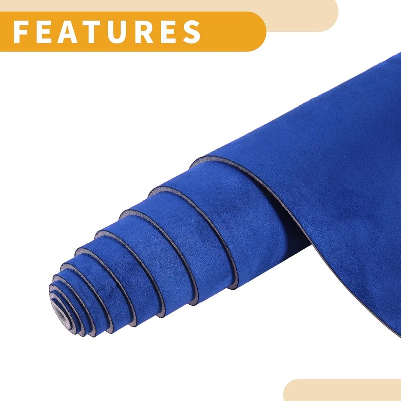 Partuto 150G Headliner Fabric for Car Truck RV SUV Boat Automotive Interior Trim DIY Roof Repair Replacement Suede Fabric Blue 45" L x 57" W - Image 5